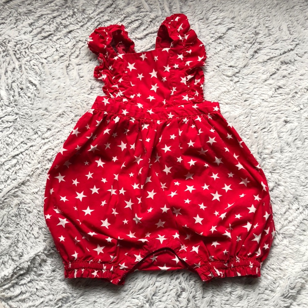 GAP Red Star Print Romper